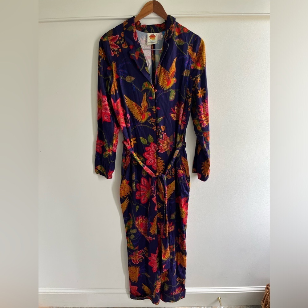 Farm Rio Tie-Waist Jumpsuit Size Medium NWT - Picture 3 of 17